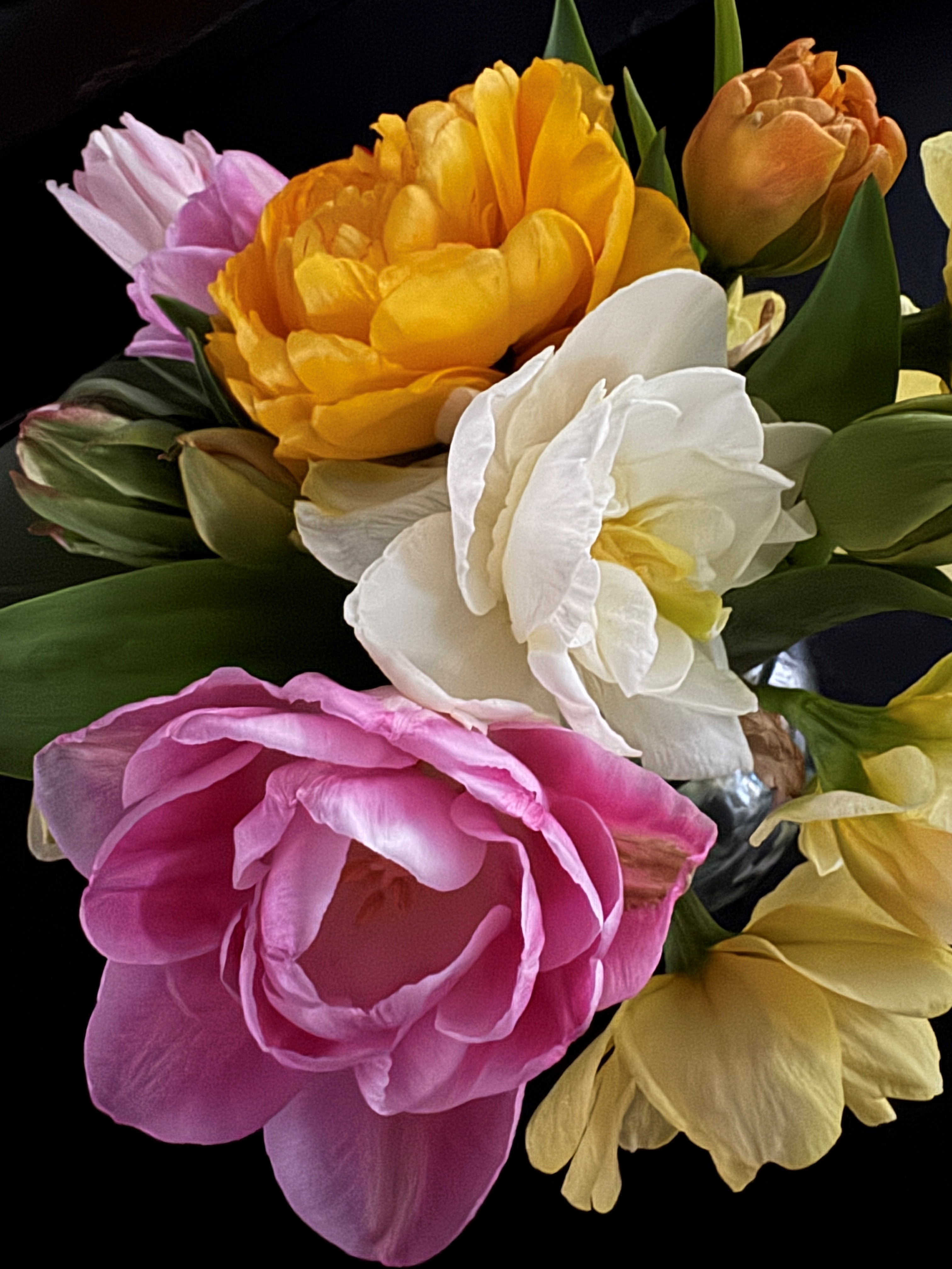 Ranunculus and tulips